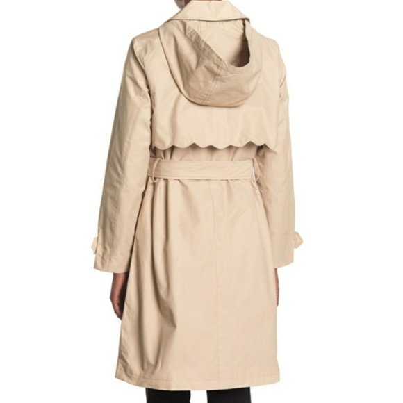 Kate Spade Scalloped Edge Belted Trench Coat - Picture 6 of 15